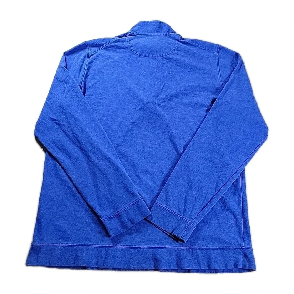 J McLaughlin 1/4 Zip Pullover Mens‎ MEDIUM Blue Cotton Stretch Golf Preppy
